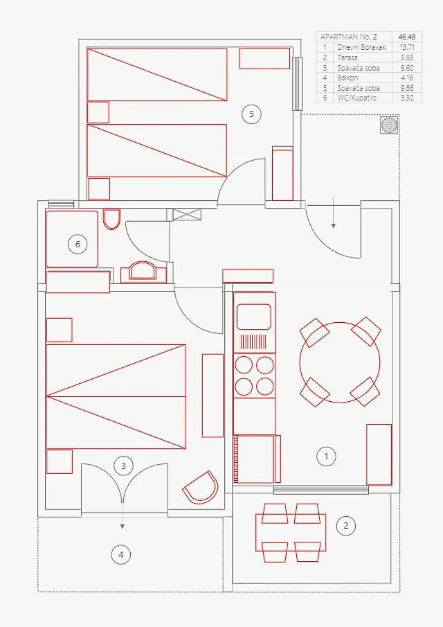 Apartment Valerija Privlaka  0*, Privlaka (Zadar)